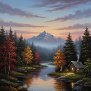 Prompt for Bob Ross Style Landscape Art